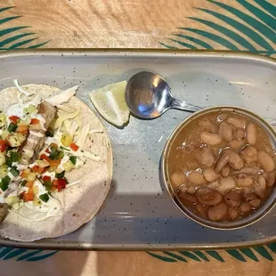 Sayulita Taco with Charro Beans. So delicious to meet you!