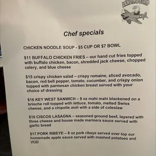 Menu Specials