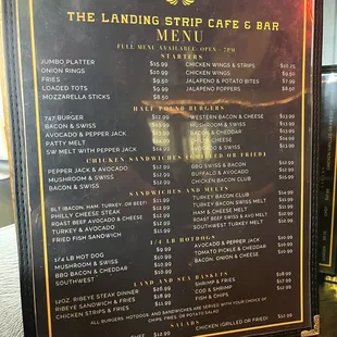 Great varied menu , everything cooked to order.