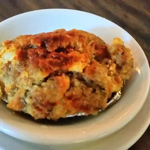 Stuffed clam.  Tasty!