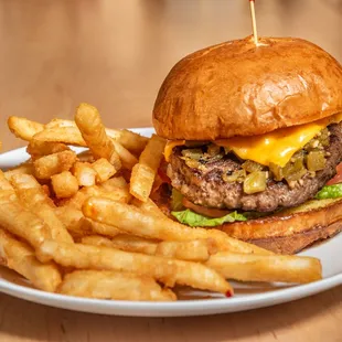 Green Chile Cheeseburger. Local Favorite!
