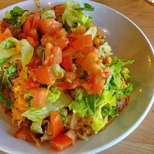 Open Faced Tortilla Burger