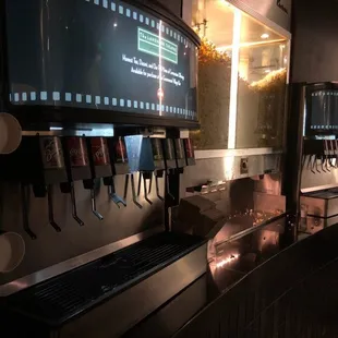 Free popcorn and drinks.