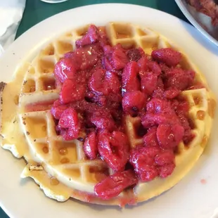 Strawberry Belgian waffle