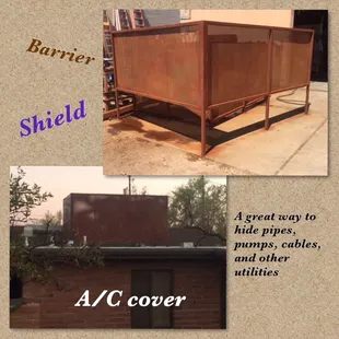 We can build custom design barriers to help hide the unsightly pipes, pumps, trash cans, or anything else you'd like to keep hidden.