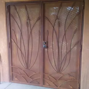 French door design #308 with a rust finish