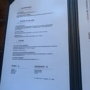 Menu (as of 6/12/23)