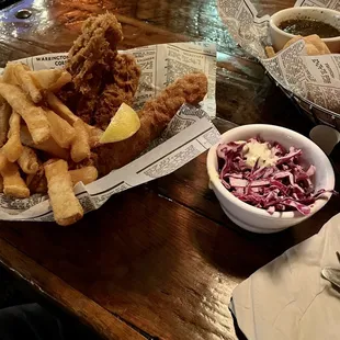 Fish and chips, and chips and salsa haha