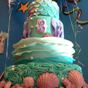 Mermaid birthday cake