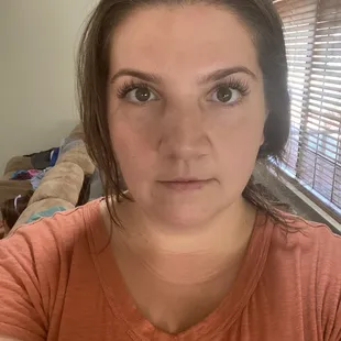 Me &amp; my fabulous new eyelashes!! See how it opens up my eyes and looks so natural?