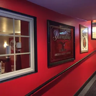 a red wall