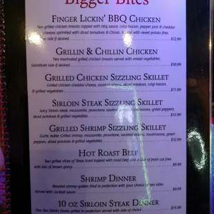Menu page 8