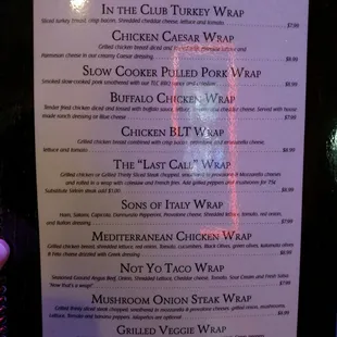 Menu page 4