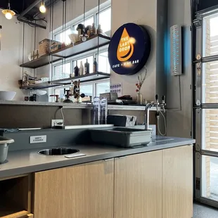 Counter and sign