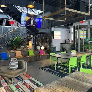 the dining area