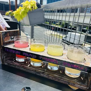 a selection of drinks