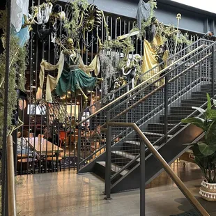the stairs leading to the second floor
