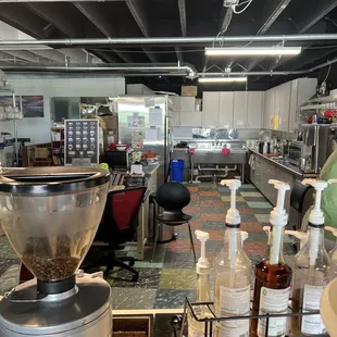 the kitchen of a restaurant