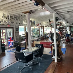 the lobby of a restaurant