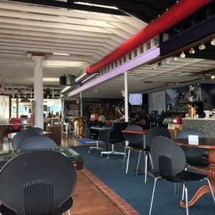 the inside of a restaurant