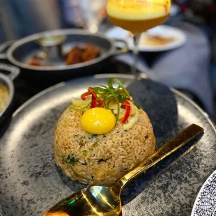 Broken egg fried rice