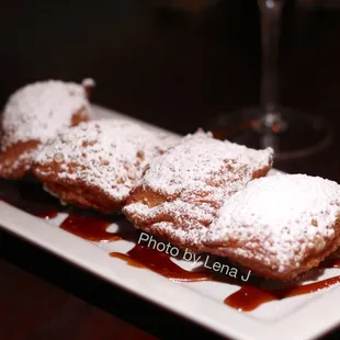 Beignets ($8) - salted caramel and strawberry basil red wine jam. The beignets weren't great but we liked the jam