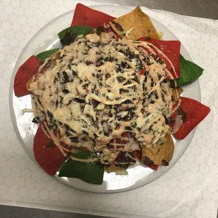 Nachos con carne de res