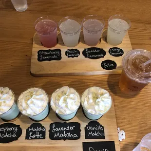Lemonade Bar Flight &amp; Matcha Flight