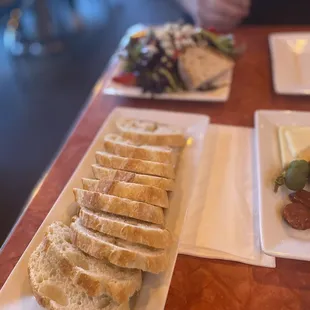 The bread that was part of the charcuterie