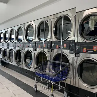A row of dryers