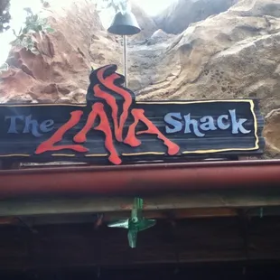 the sign for the lava shack
