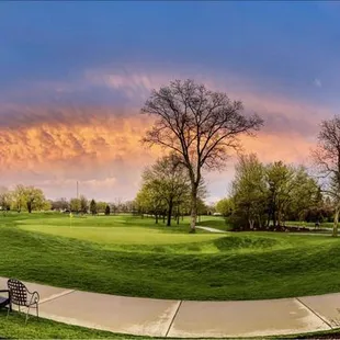 View from The Lawn patio at the Wilmette Golf Club