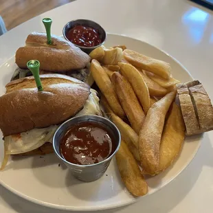 Madden steak sandwich with fries