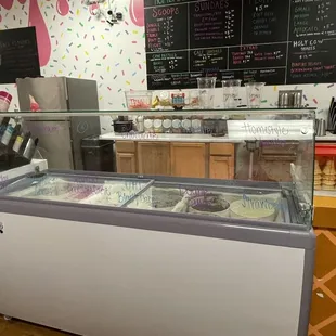 One of the ice cream cases