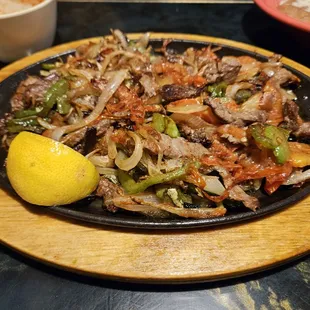 Beef fajitas