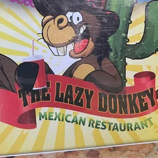 Restaurant logo on the menu jacket