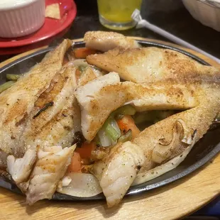 Humongous fish fajitas