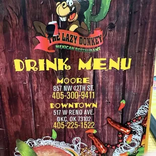Drink Menu