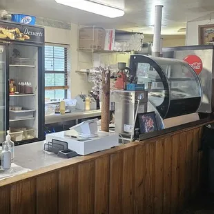 the counter area of the restaurant