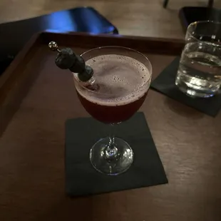 My drink! I got the Violet Beauregard and it was delicious!