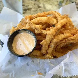 Onion Rings with kicker sauce