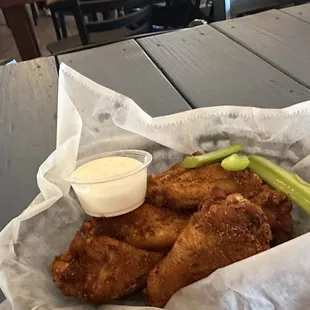 chicken wings and fried chicken, food