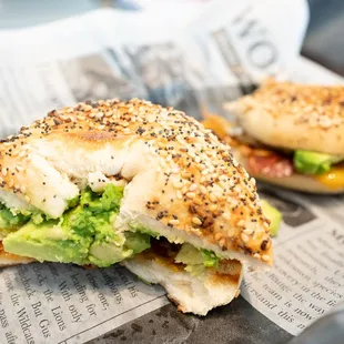 a bagel sandwich