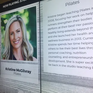 Kristine, great mat pilates instructor