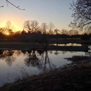 A sunset view of our pond.