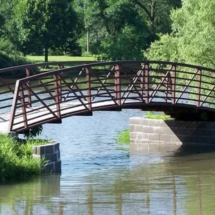 The bridge behind our property on our pond.