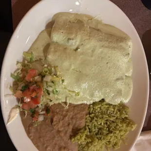 Chicken A La Crema Style Enchiladas