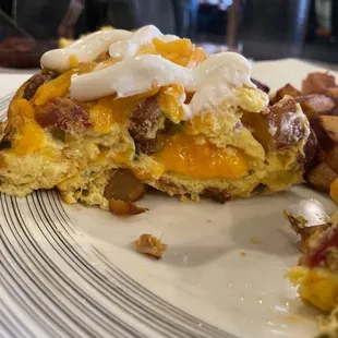 Loaded Potato Omelette