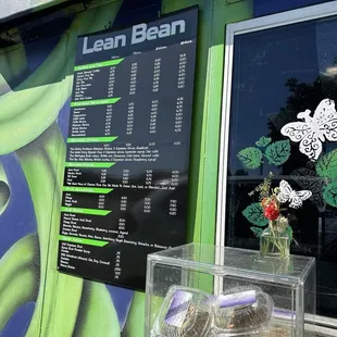 Lean Bean menu (Mar 2024)