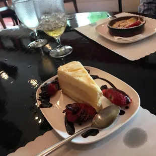 Lemoncello cake and crème brûlée